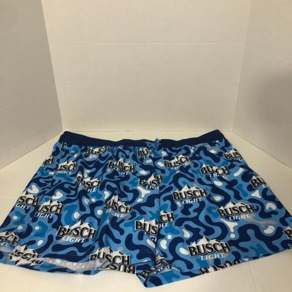 NEW Busch Light Beer Swim Trunks Board Shorts Men's 3XL  Lined Elastic Waist - Picture 1 of 6